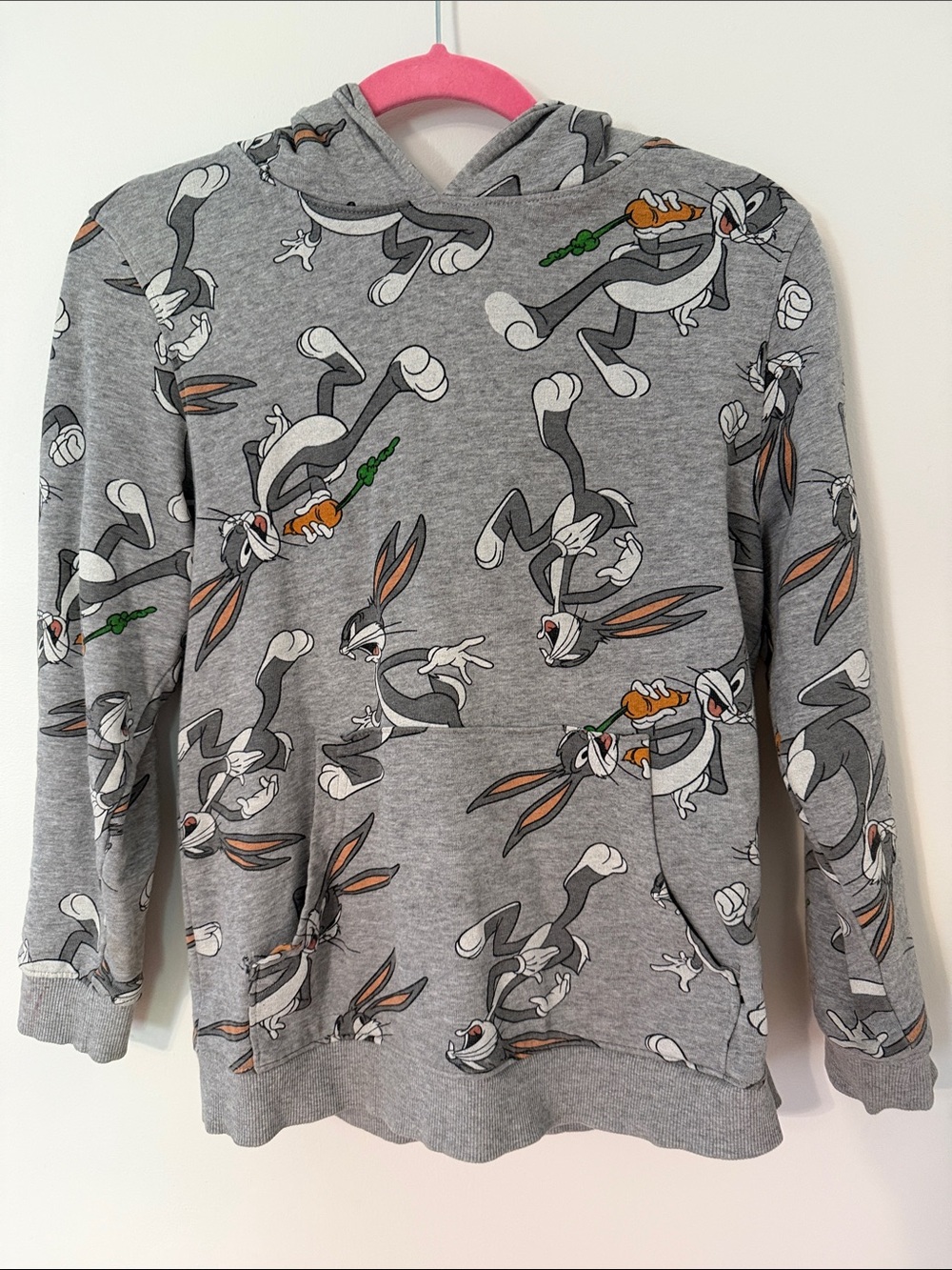 Grey Bugs Bunny Allover Print Hoodie